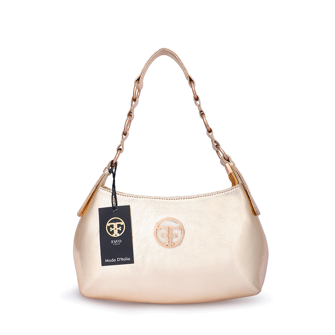 Gold Accent Loop Bag Favo Italia